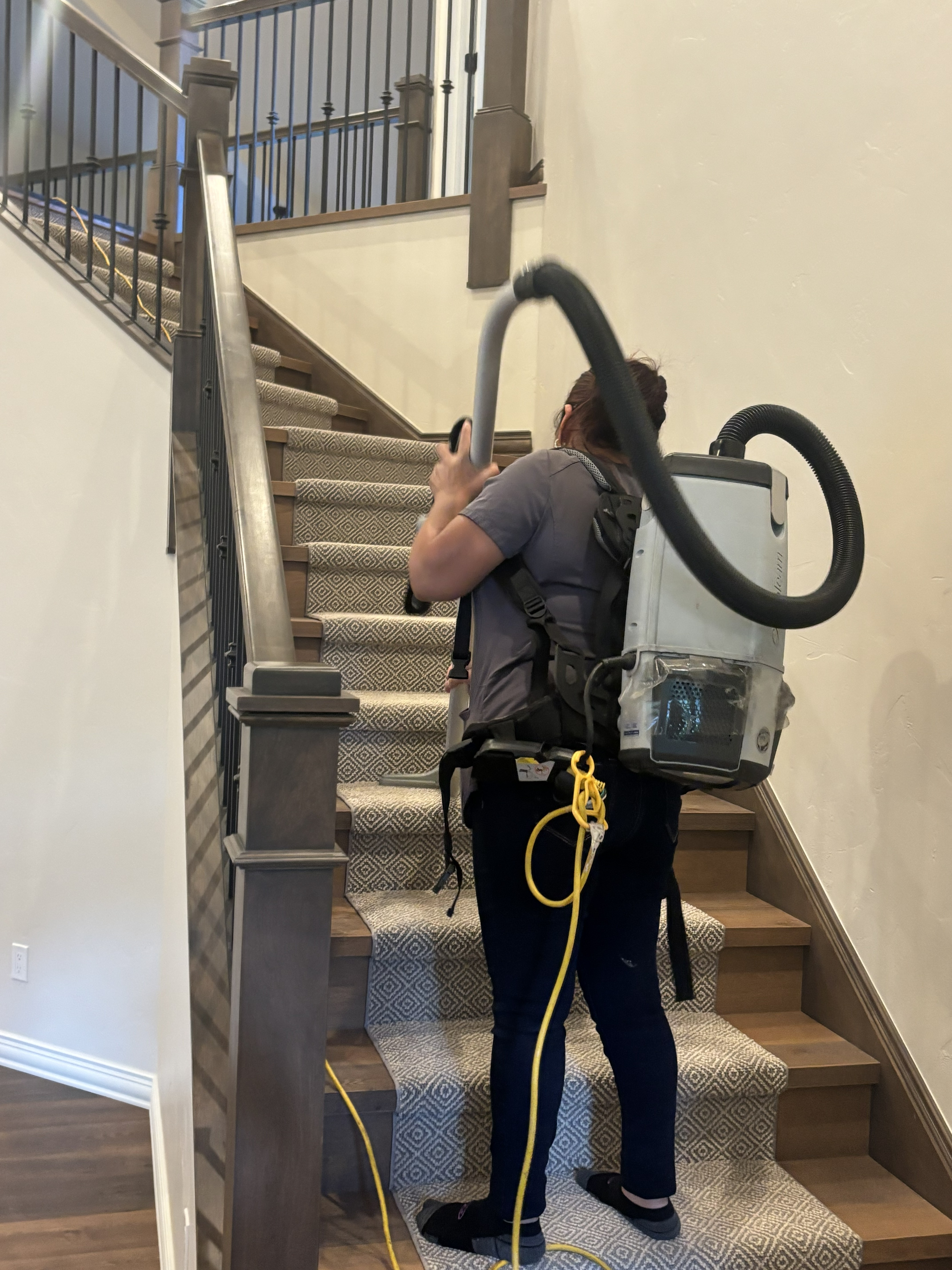 Professional staircase cleaning luxury home Eagle County