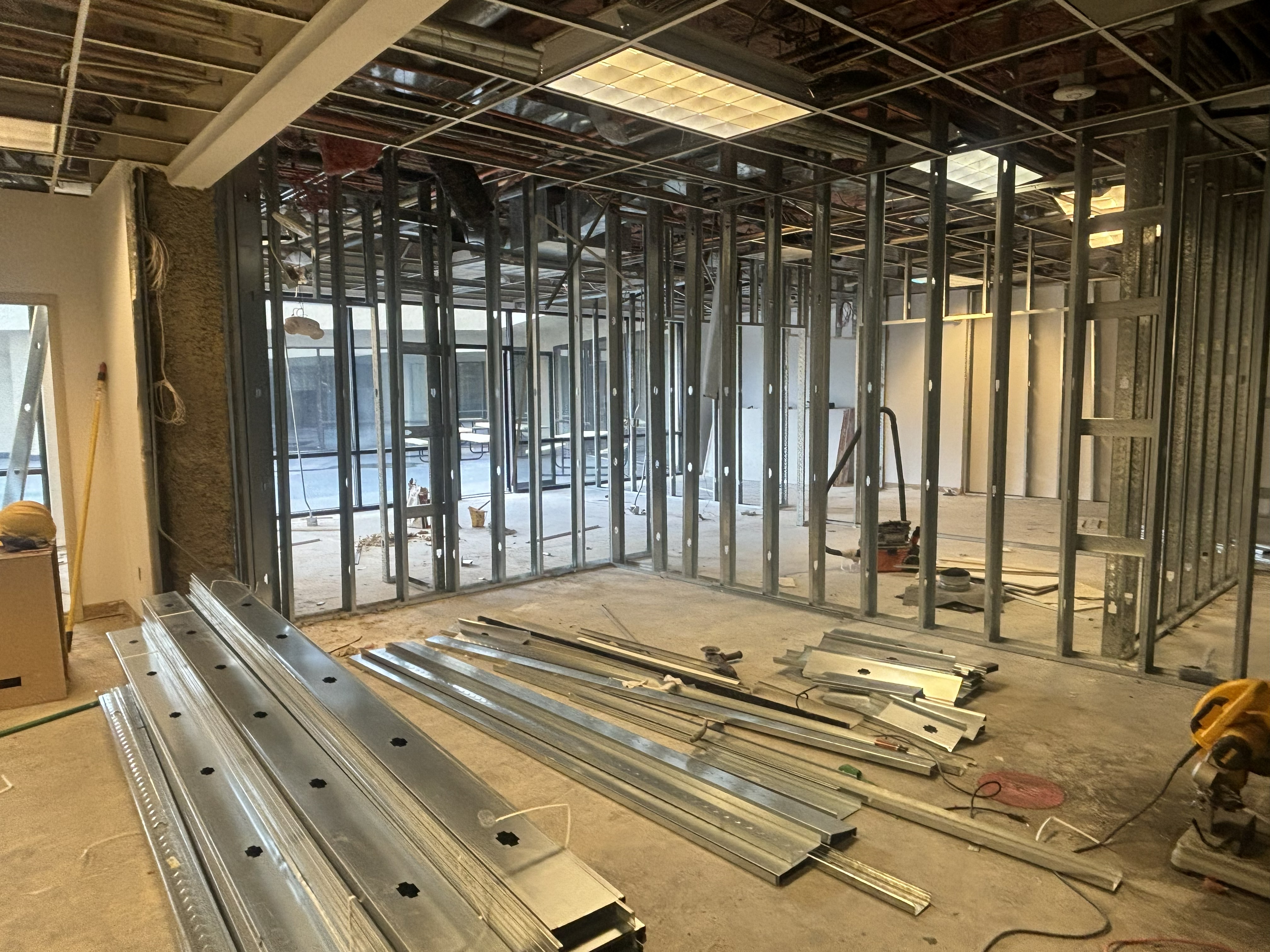 Commercial interior renovation framing Eagle County Colorado